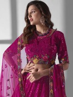 Rani Pink Premium Georgette Lehenga Choli